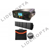 Инвертор аккумуляторный/зарядная станция EP-3018-300W 12V/18Ah + солнечная панель 45W
