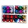 Ёлочные игрушки шары пластиковые,12 шт,4 см(4 модели), проз. коробка