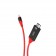 HDMI-перехідник XO (GB005) cable 2M type-c to HDMI 4K червоний/чорний