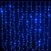 Гирлянда штора-водопад,проз. шнур, круг. лампы 3*2 м, 320 LED, синий, с переходником