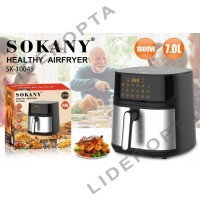 Аэрофритюрница с регулировкой температуры Sokany SK-10048 7л 1800 Вт