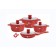 Набір каструль з антипригарним гранітним покриттям Higher Kitchen НК 324 (Червоний)