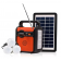 Фонарь - Power Bank, радио-блютуз с солнечной панелью 9V 3W + 3 лампочки EP-371B / Мощный фонарик аварийный