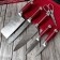 Набір кухонних ножів та приладдя Zepдine ZP-047 (17 предметів) Червоний