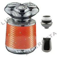 Электробритва VGR 3 в 1 V-391 ORANGE, 3 насадки, IPX7, LED