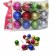 Ёлочные игрушки шары пластиковые ,12 шт, 3 см,в пакете