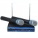 Радиосистема DM комплект караоке на 2 беспроводных микрофона Чёрно-синяя (EW-100)