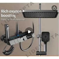 Смеситель для ванной комнаты из нержавеющей стали черного shower