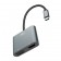 USB HUB XO (HUB001) 4in1 Type-C для HDMI/VGA/USB3.0/PD charging срібний