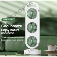 Трехголовочный вентилятор USB Перезаряжаемый Three head fan