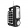 Фонарь CL-830 Power Bank-радио-блютуз (4000mAh) с солнечной панелью+лампочка 1шт (24)